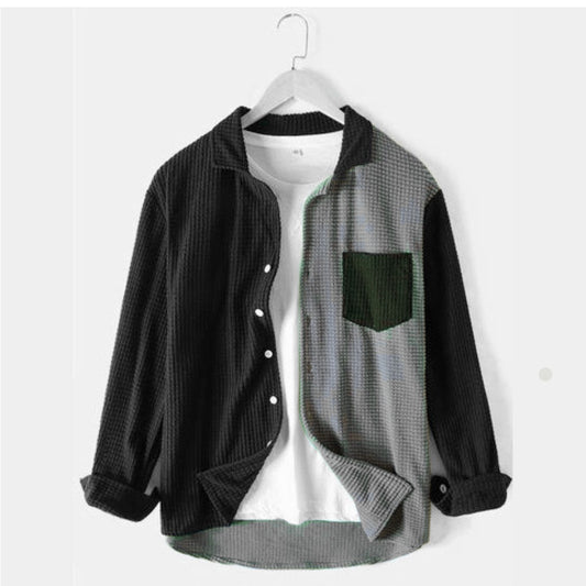 YouWe Fashion Dual Split Black Popcorn Shirt for Youth (Sizes S to XL)