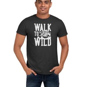 Men's 100% Cotton 'Walk to The Wild' Printed T-Shirt